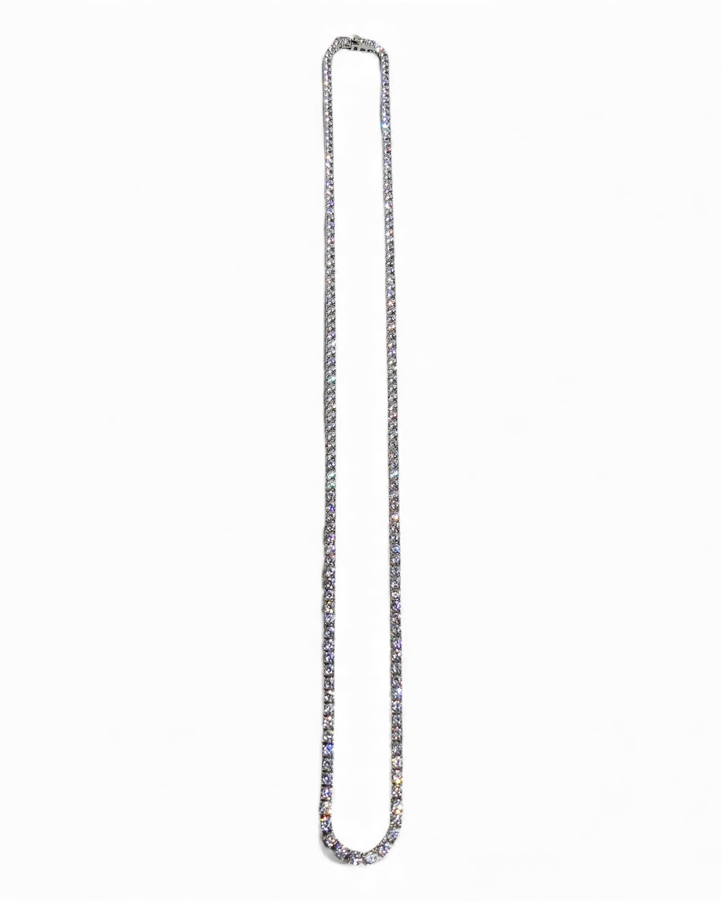 Silver 24" 3mm Tennis Necklace