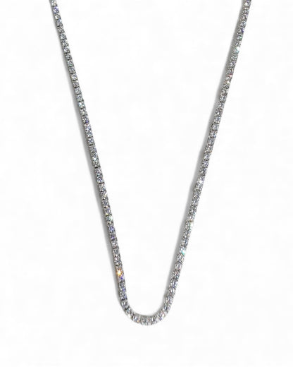 Silver 24" 3mm Tennis Necklace