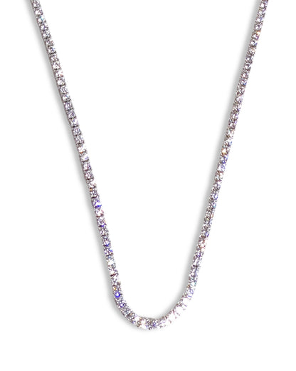 Silver 22” 3mm Tennis Necklace