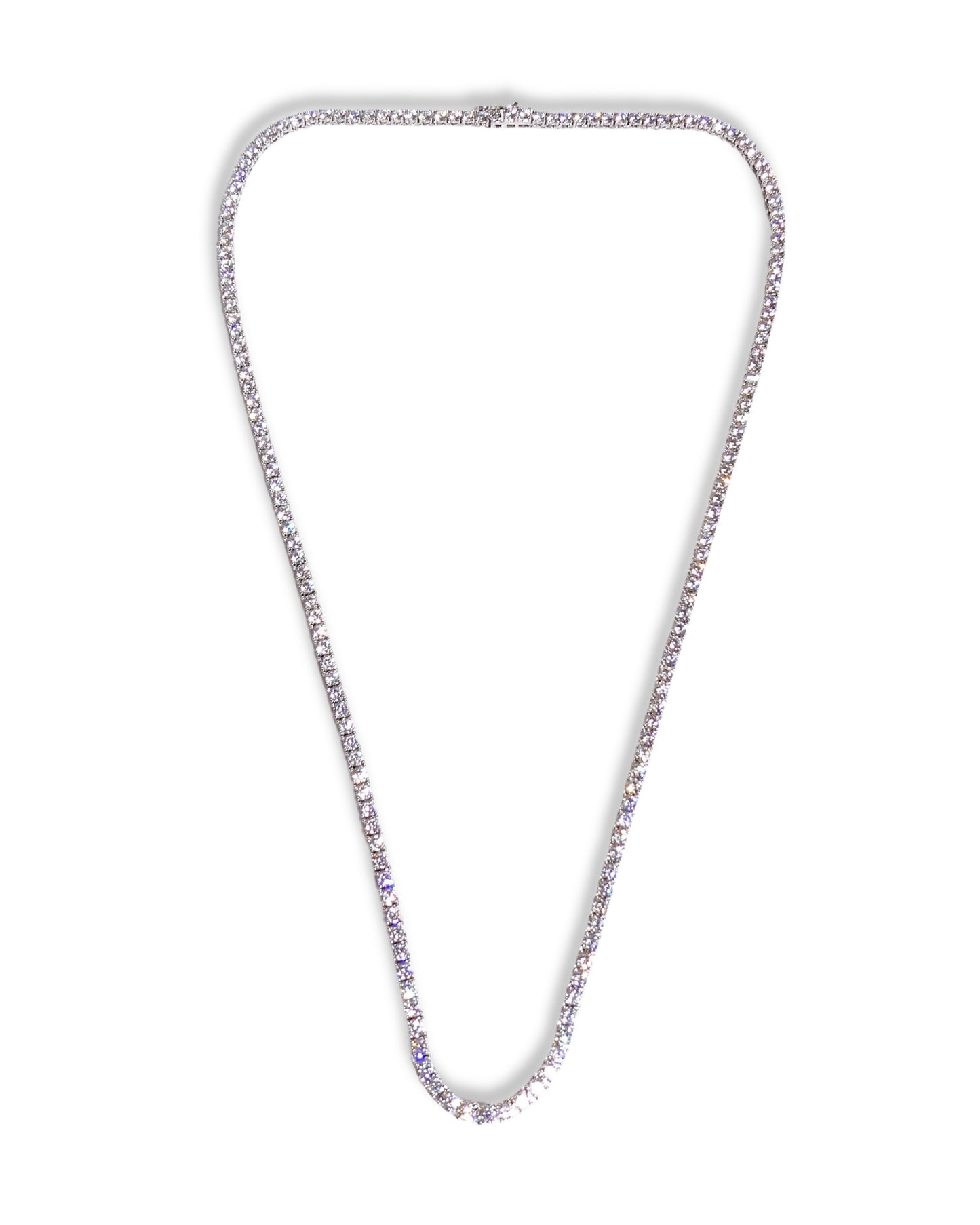 Silver 22” 3mm Tennis Necklace
