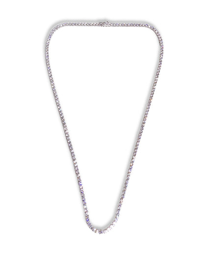 Silver 22” 3mm Tennis Necklace