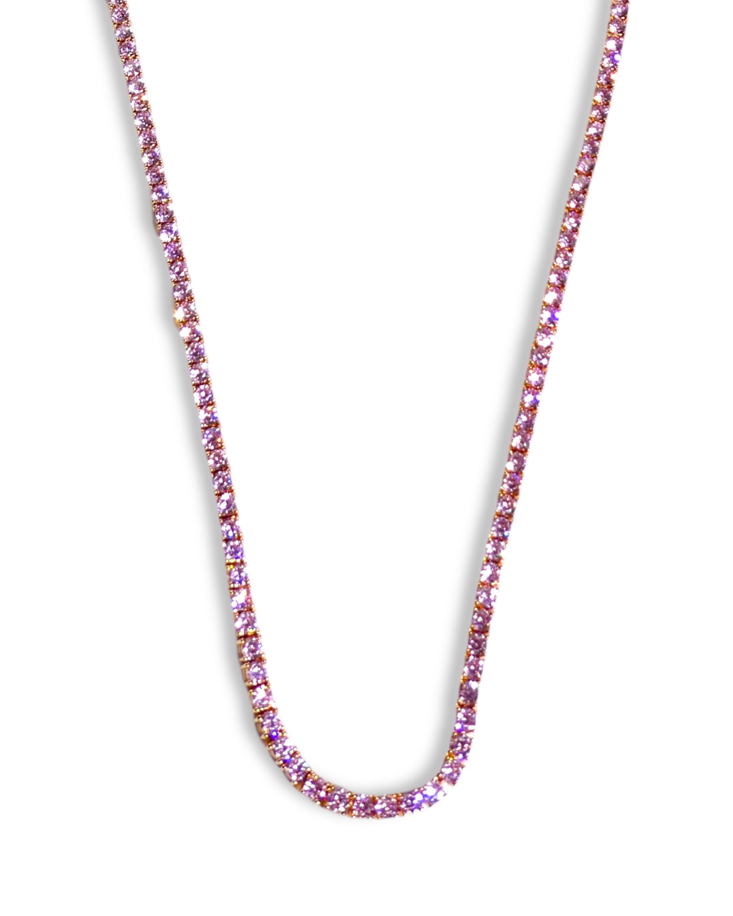 Pink 20” 3mm Tennis Necklace