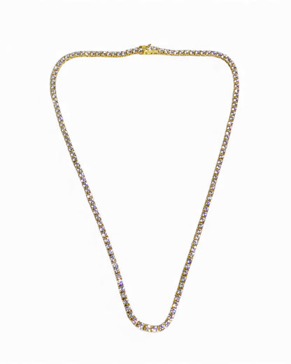 Gold 18” 3mm Tennis Necklace