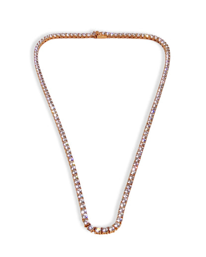 Rose Gold 18” 3mm Tennis Necklace