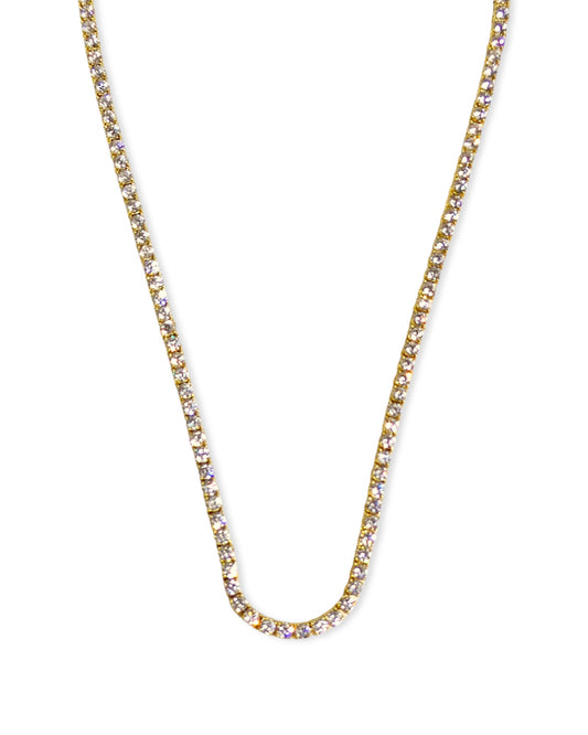 Gold 16” 3mm Tennis Necklace