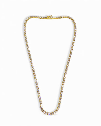 Gold 16” 3mm Tennis Necklace
