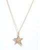 Diamond & Mother of Pearl Shooting Star 14k Gold Necklace