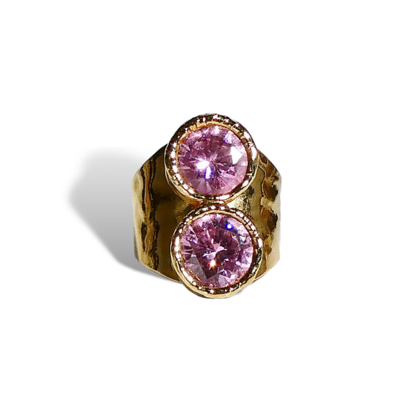 Pink Sapphire Two-Stone Ring