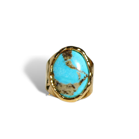 Natural Turquoise Oval Ring