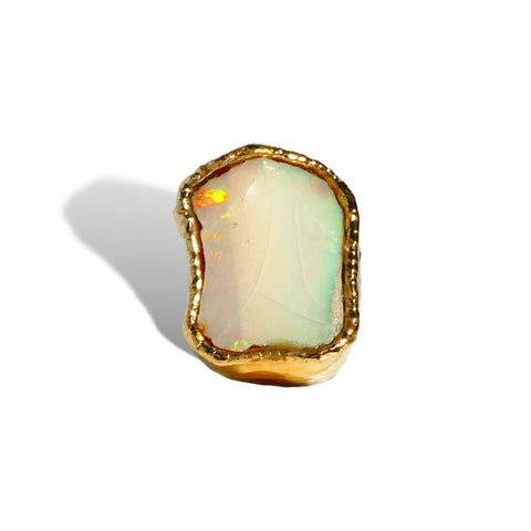 Raw Cut Opal Ring