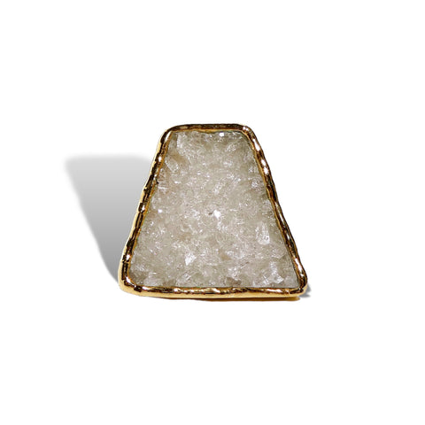 Geometric Druzy Ring