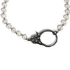 Pearl Choker with Black Diamond and Crystal Clasp