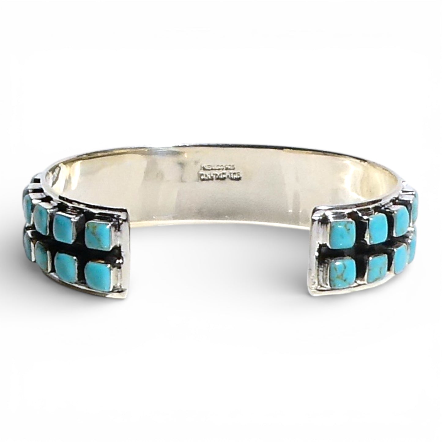 Double Row Turquoise Cuff Bracelet