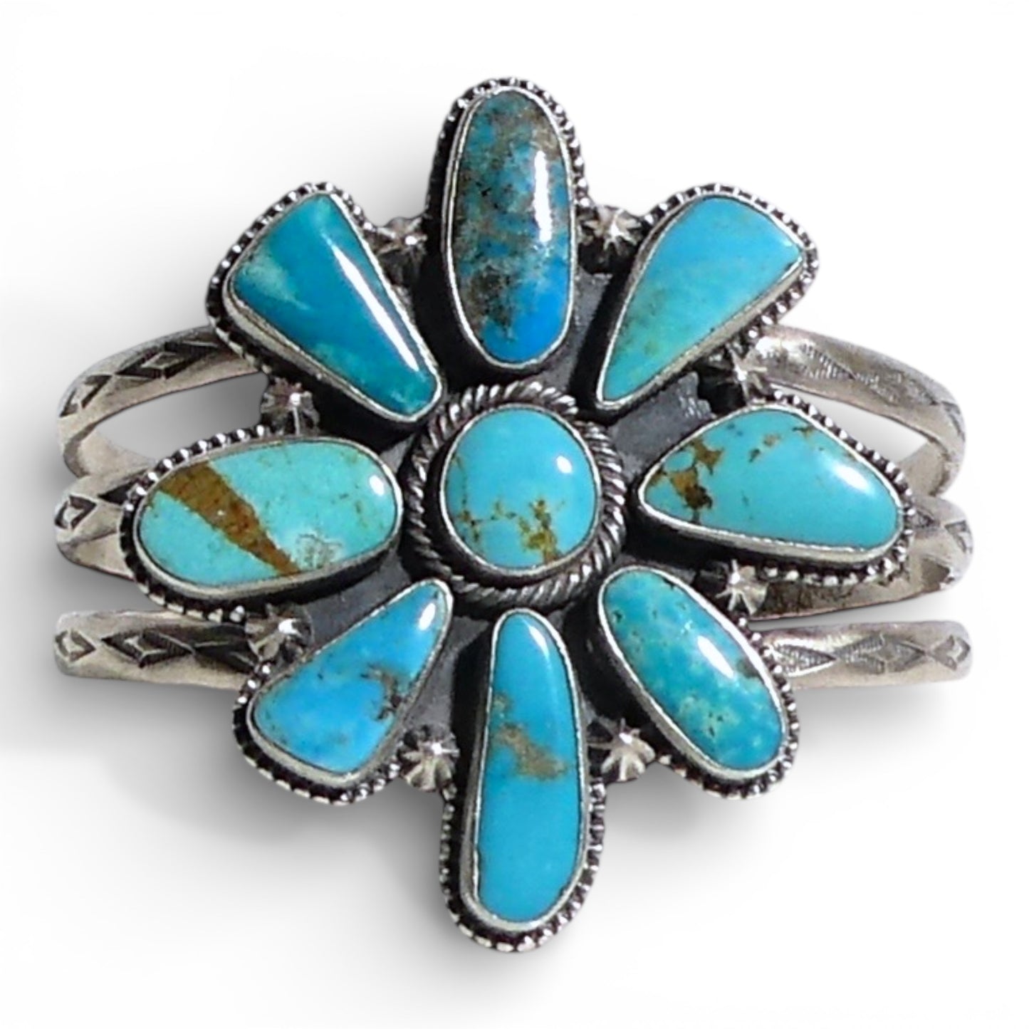 Turquoise Cluster Cuff Bracelet (SOLD OUT)