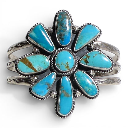 Turquoise Cluster Cuff Bracelet (SOLD OUT)