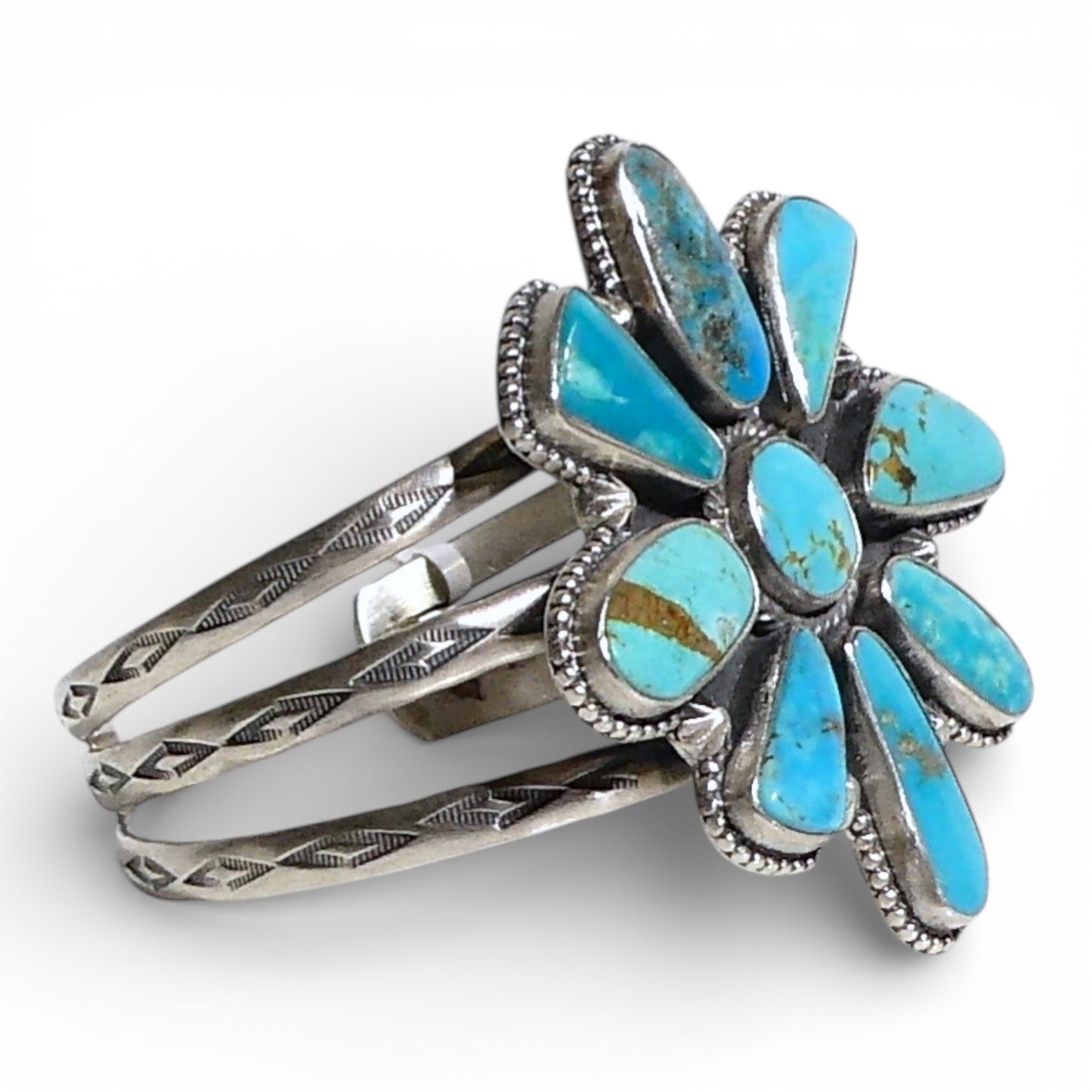 Turquoise Cluster Cuff Bracelet (SOLD OUT)