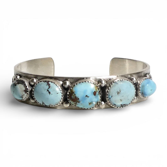 Golden Hills Turquoise Etched Cuff Bracelet