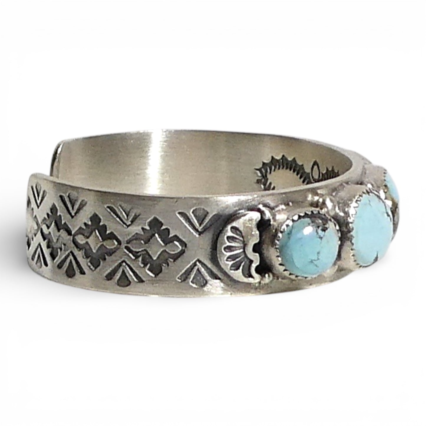 Golden Hills Turquoise Etched Cuff Bracelet