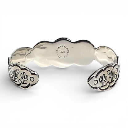 Feather & Turquoise Sterling Silver Cuff Bracelet