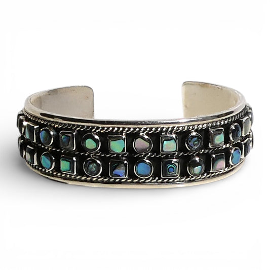 Abalone Shell Sterling Silver Cuff Bracelet