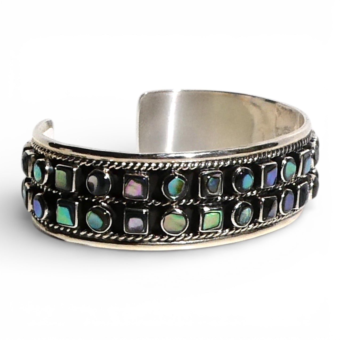 Abalone Shell Sterling Silver Cuff Bracelet