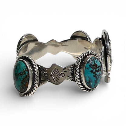 Horse Head Turquoise Cuff Bracelet