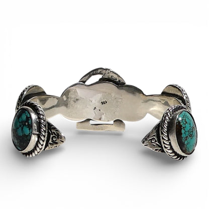 Horse Head Turquoise Cuff Bracelet