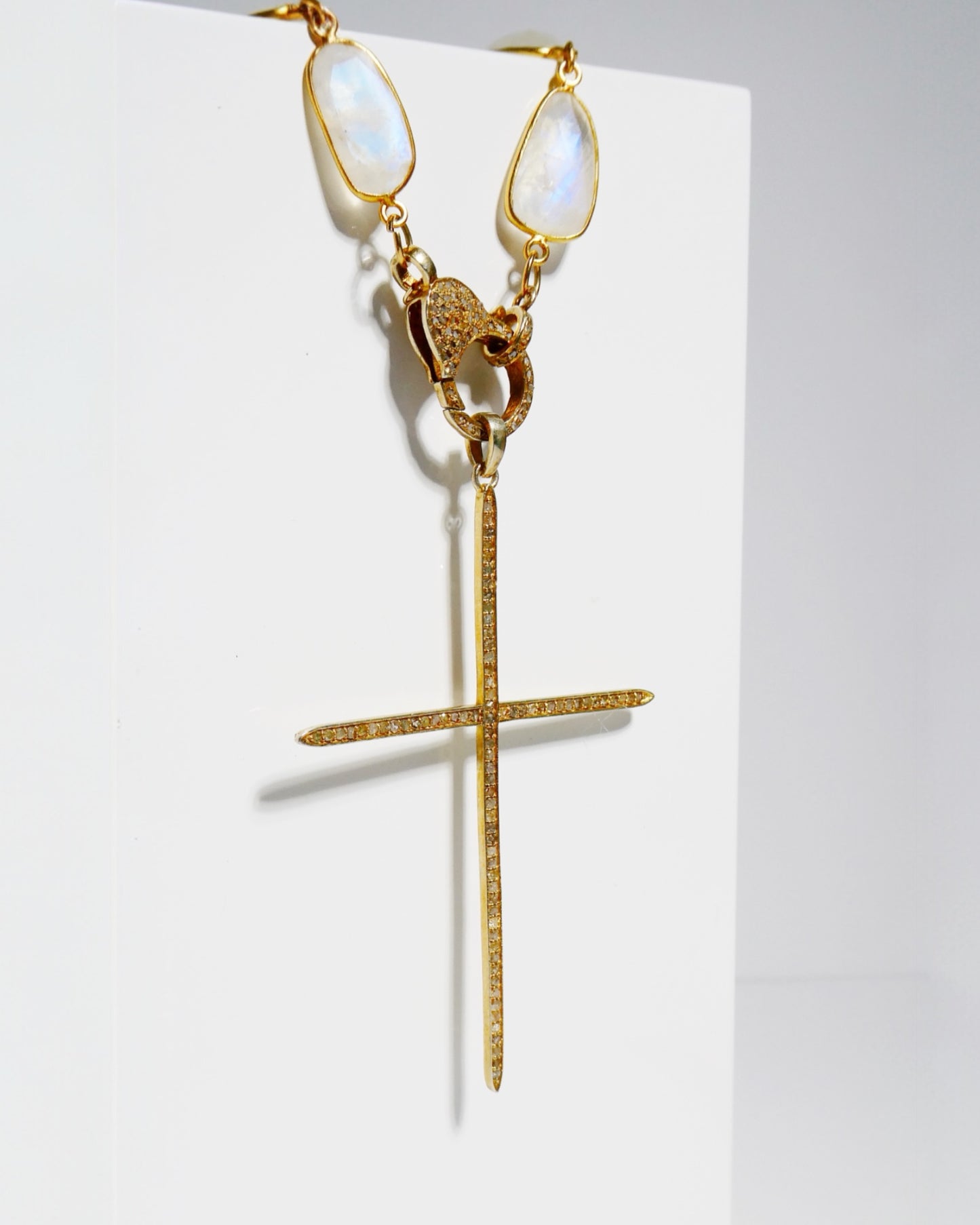 Large Pave Diamond Cross Pendant