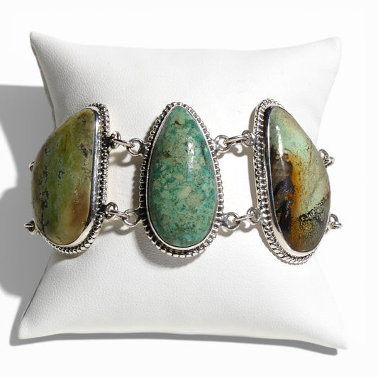 Green Royston Turquoise Link Bracelet