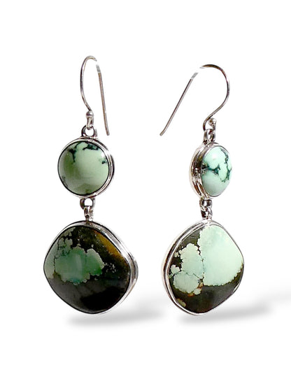 Light Green Turquoise Dangle Earrings