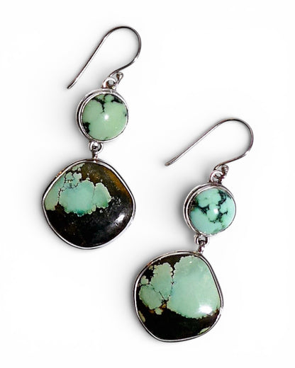 Light Green Turquoise Dangle Earrings