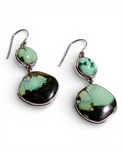 Light Green Turquoise Dangle Earrings