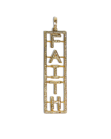 Diamond Vertical Faith Pendant