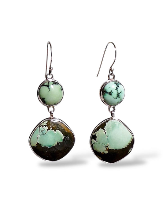 Light Green Turquoise Dangle Earrings