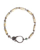 Painted Bead Choker with Diamond Lobster Claw Clasp