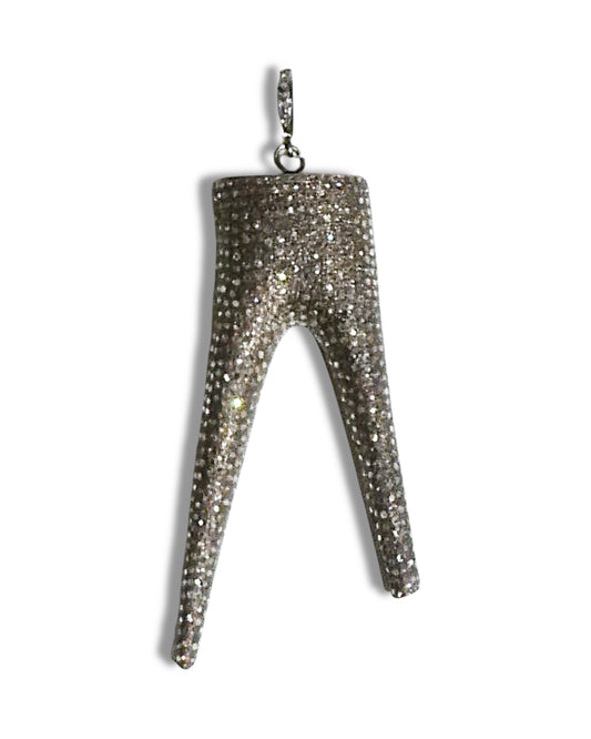 Pavé Black Diamond Antler Pendant