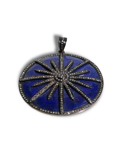 Lapis Lazuli Black Diamond Star Pendant