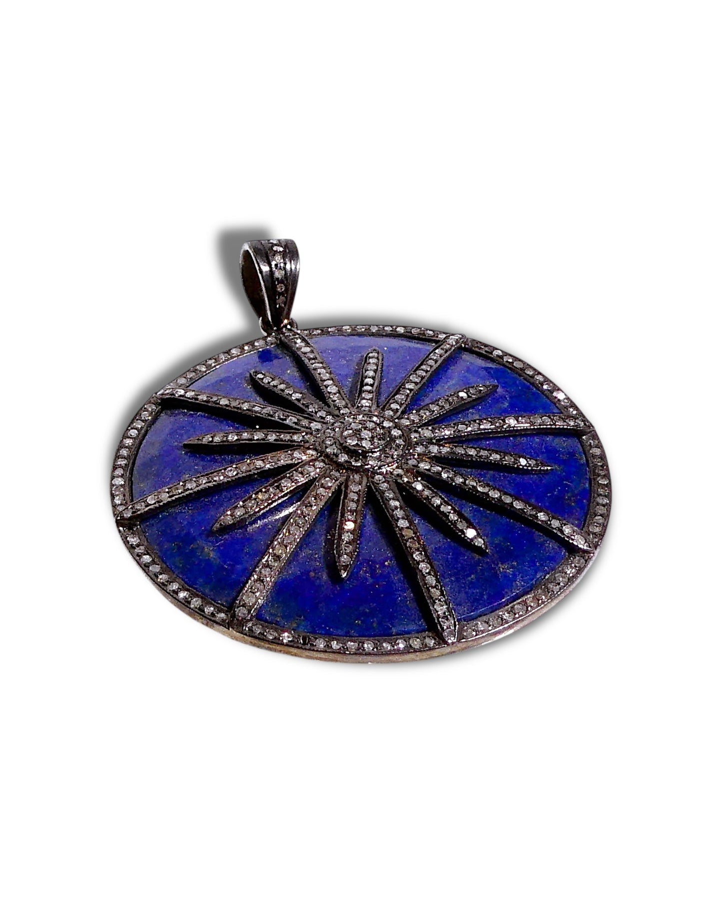 Lapis Lazuli Black Diamond Star Pendant