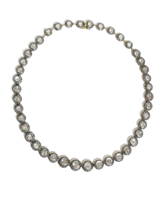 Raw Cut Diamond Bezel Set Choker