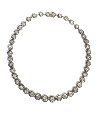 Raw Cut Diamond Bezel Set Choker