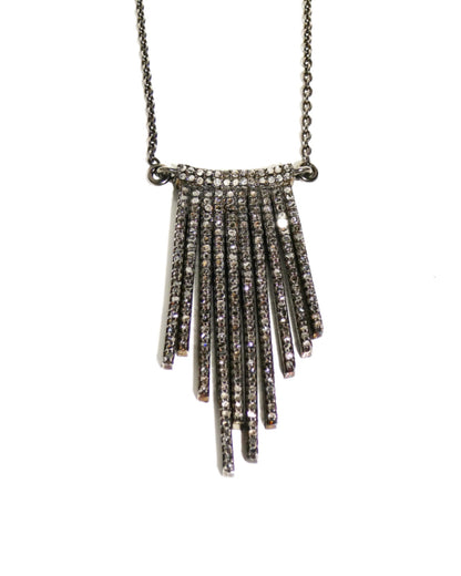 Hanging Pave Diamond Sticks Necklace