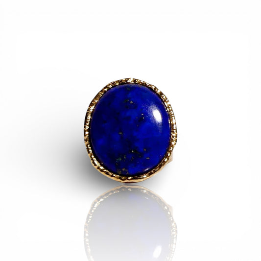 Round Lapis Lazuli Ring