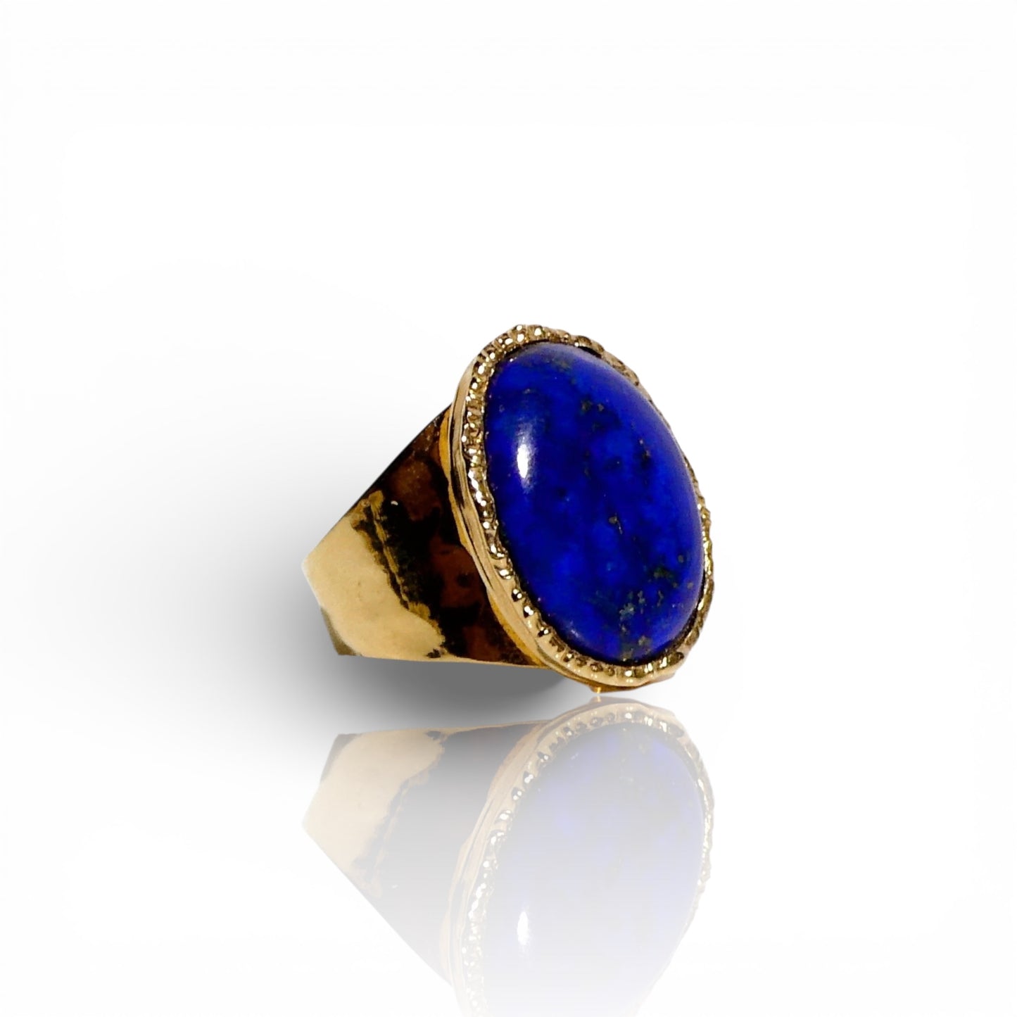 Round Lapis Lazuli Ring