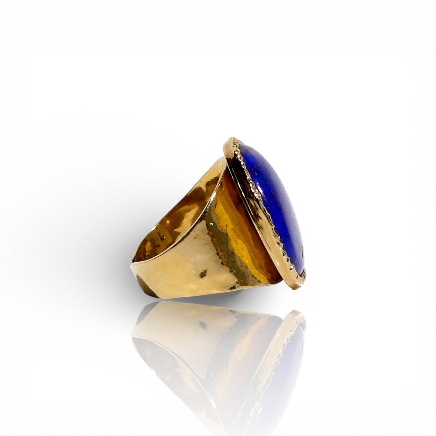 Round Lapis Lazuli Ring