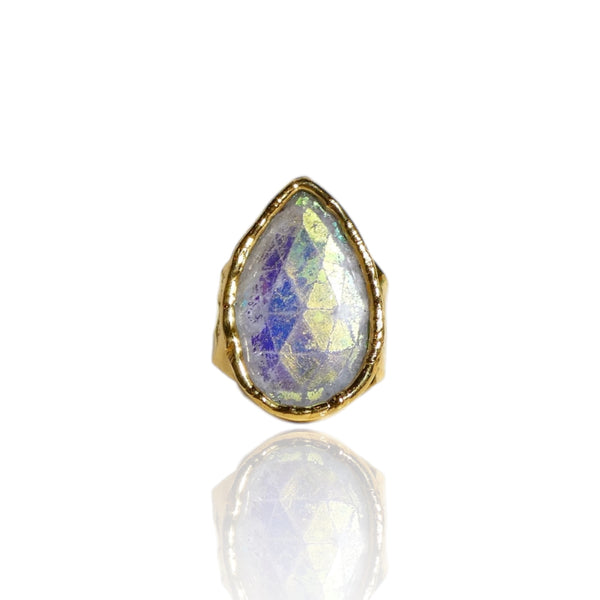 NEW Rainbow Moonstone Ring