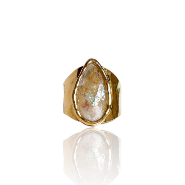 NEW Moonstone Small Teardrop Ring