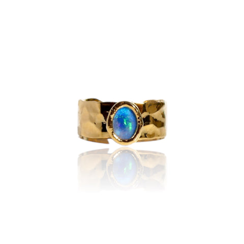 NEW Blue Oval Opal Band