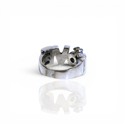Sterling Silver Block Letter Love Ring