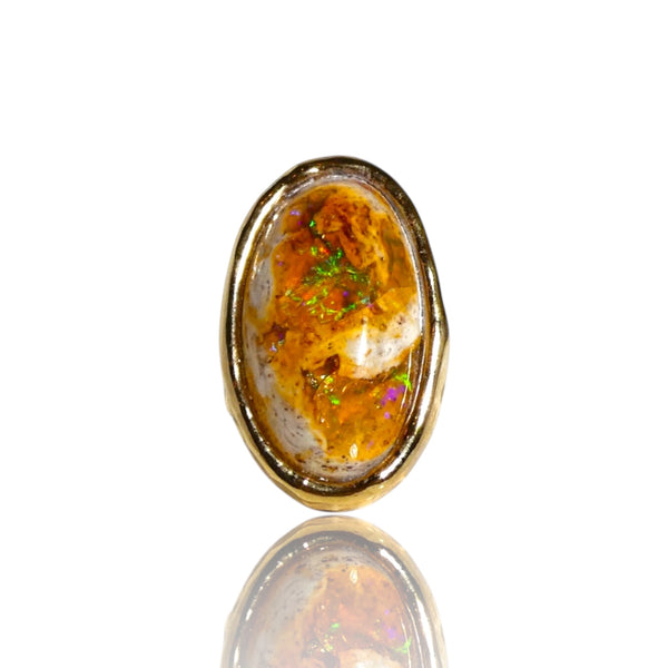 NEW Gorgeous Large Oval Fire Opal Ring