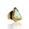 NEW Light Green Opal Triangle Ring